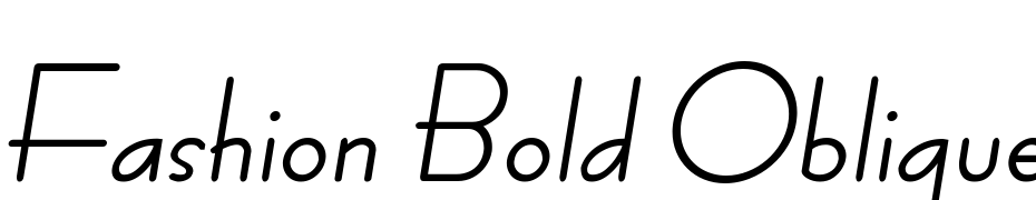 Fashion Bold Oblique cкачати шрифт безкоштовно